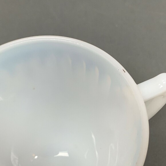 Macbeth Evans Petalware Monax White Footed Open Sugar Bowl Depression Glass - Picture 7 of 8